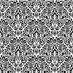 Damask floral seamless pattern. Vintage background, vector illustration, Victorian ornament.
