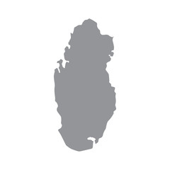 Qatar map gray