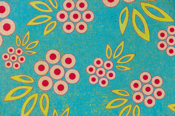 Ressource graphique fleurs stylisées et colorées années 80s