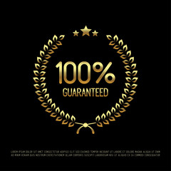 Gold laurel wreath icon