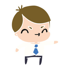 cartoon of a kawaii cute boy