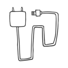 Vector Single Sketch Charger for Mobile Phones