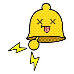 comic book style cartoon ringing bell