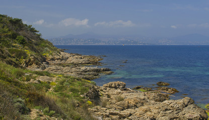 Seascape near Saint Tropez on French Riviera
