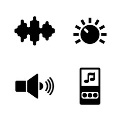 Music, Audio MP3 Player. Simple Related Vector Icons