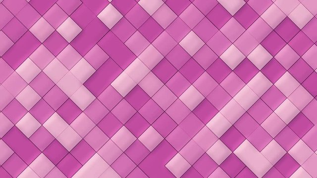 Pink abstract animated background with editable rectangles with a gradient colour with the effect of shadows and volume