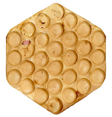 Hong Kong salty waffle isolated on a white background.