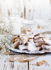 Angel Wings  with powdered sugar