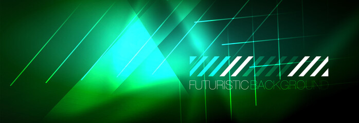 Abstract neon glowing light background. Dark background with lights. Abstract background with neon lights, night view.