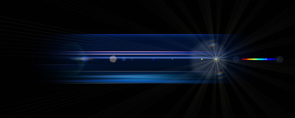 Futuristic stripe panorama background design with lights