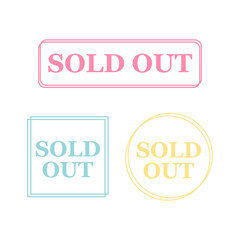 Sold out stamps grunge. Sold out badge