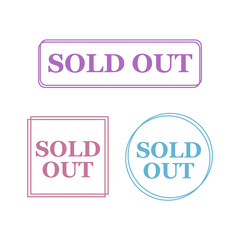 red sold stamp logo. Sold out stamps grunge. Sold out badge