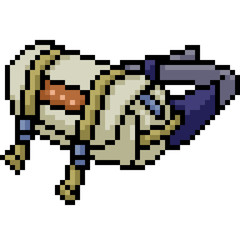 Fototapeta premium vector pixel art bag