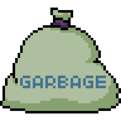 Fototapeta premium vector pixel art grabage
