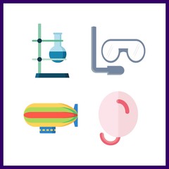 4 balloon icon. Vector illustration balloon set. ballon and balloons icons for balloon works