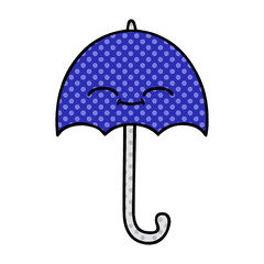 comic book style cartoon umbrella