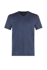 Blank dark blue t-shirt on a white background
