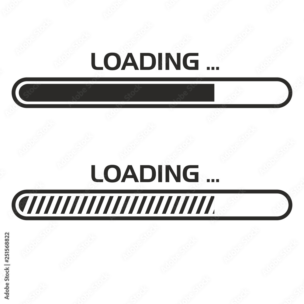 Poster vector progress loading bar, loading illustration, loading icon