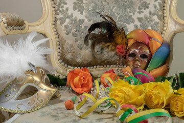 Carnaval style baroque à Venise Italie