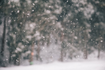 snow falling background