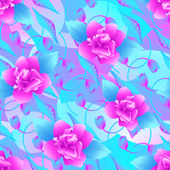 Floral holographic pattern