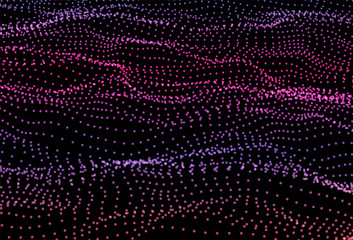3d sea dots wave isolated stream background flow