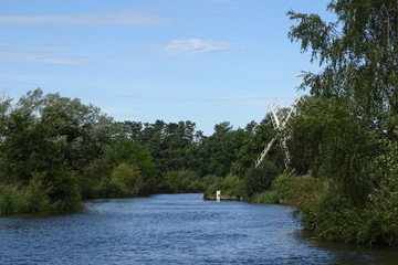 Windmill on the Norfolk Broads, England, UK