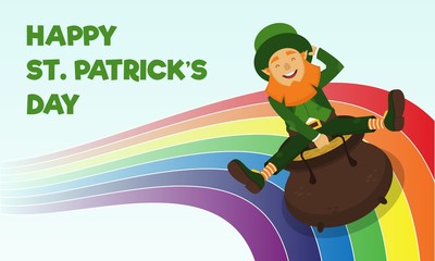 Obraz premium Colourful illustration dedicated to the holiday of Saint Patrick s Day