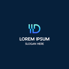 Letter D Line Creative Logo Design