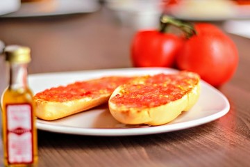 Tosta Pan tomate tumaca y aceite
