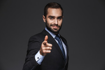 Close up of a handsome young smiling business man