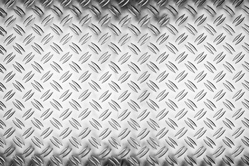 shiny polished aluminum diamond plate metal texture background empty with copy space design pattern...