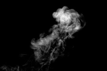 white smoke isolated on black background, abstract powder, water spray, Add smoke effect	