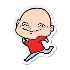 sticker of a cartoon creepy guy