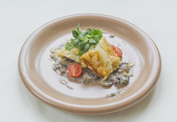 fish with mushroom sauce