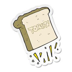 sticker of a cartoon toast
