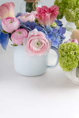 still life with flowers composition 