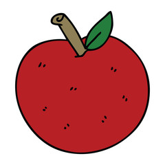 quirky hand drawn cartoon apple