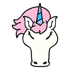 quirky comic book style cartoon unicorn