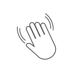 Obraz premium Hand wave icon. Vector illustration, flat design.