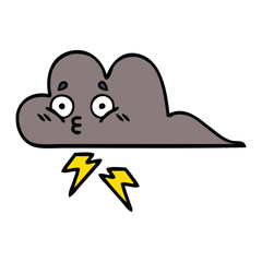 cute cartoon storm cloud