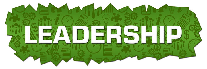 Leadership Green Business Symbols Cutout Horizontal 