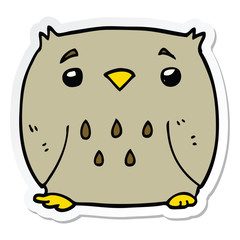 sticker of a cartoon owl