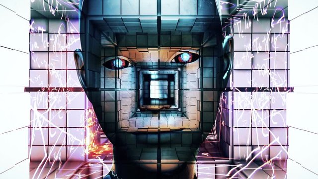 4K Android Artificial Intelligence Science Fiction Scene