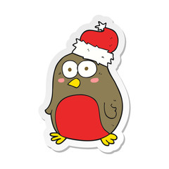 sticker of a cartoon robin