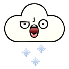 gradient shaded cartoon snow cloud
