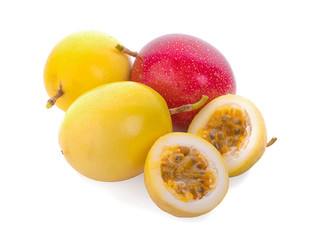 Passion fruit isolated on white background