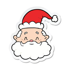sticker of a cartoon santa claus