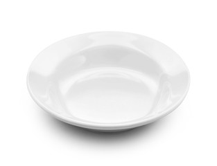 white plate isolated on white background