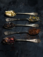 composition with various teas